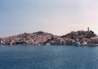 Poros island panorama