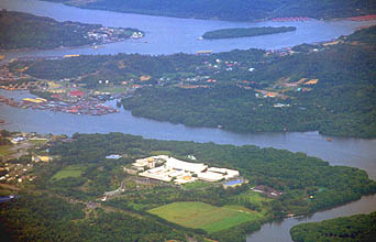 Brunei Sultans Palace Istana Nurul Iman from aircraft