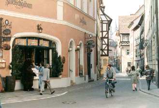 Narrow streets in Bamberg's center