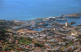 Cape Town Waterfront from Table Mountain