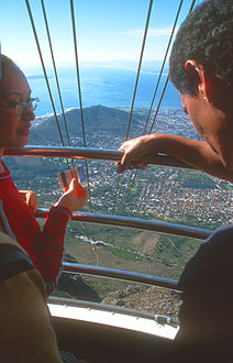 Cape Town view from cableway to Table Mountain