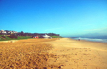 Mossel Bay beach after sunrise