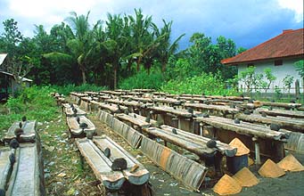 Bali Kusamba fishing village salt production