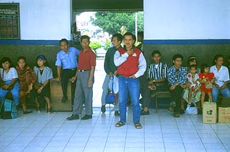 Train Bandung-Yogjakarta passengers waiting in station