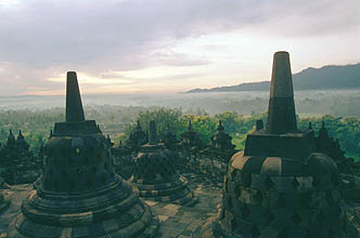 Yogjakarta Borobudur at early morning
