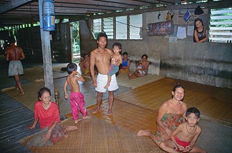 Iban Longhouse Family 2