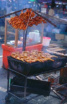 Sarawak Serian barbecue on the market