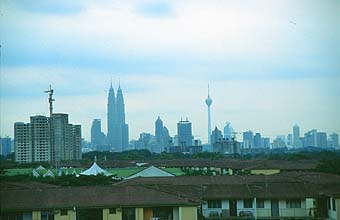 Kuala Lumpur skyline from outskirts