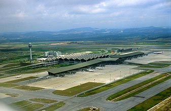 KLIA Kuala Lumpur International Airport at Sepang from aircraft