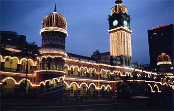Kuala Lumpur: The Sultan Abdul Samad Building by night