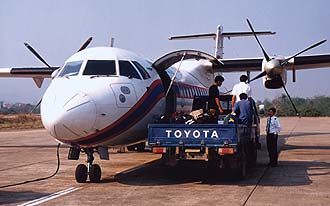 Luang Prabang International Airport: Lao Aviation ATR72 turbo-prop aircraft