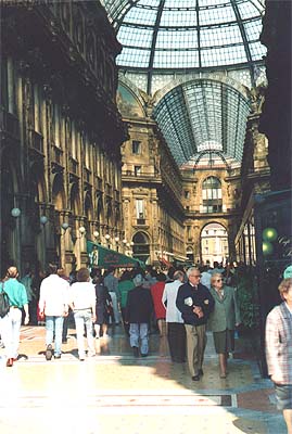 Inside Galleria Vittorio Emanuele