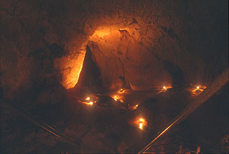 Gunung Mulu National Park Clearwater Cave illuminated walkways