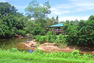 Mulu canteen restaurant across the river from the national park headquarters