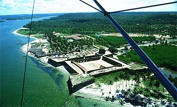 Itamaracá island near Recife, Fort Orange (from an UL-aircraft)