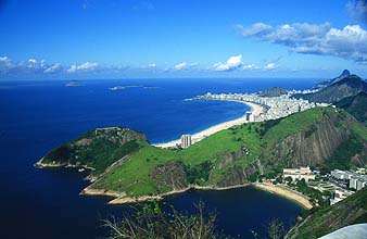 Rio de Janeiro: View from the Pão de Açúcar (Sugar Loaf) on Copacabana beach