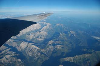 INN Innsbruck - The austrian Alps with Walchensee lake from aircraft 01 3008x2000
