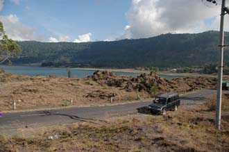 DPS Bali Mount Batur view on Kedisan village and road to Toya Bungkah near Lake Batur 3008x2000