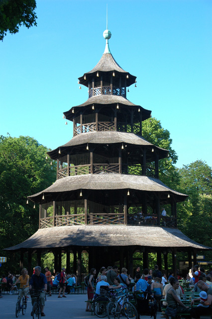 Munich Bavaria Germany Muc Munich Chinese Tower In The