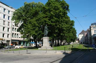 MUC Munich - Promenadeplatz in the center of Munich with trees 3008x2000
