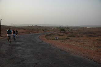 JAI Karauli in Rajasthan - bike tour outside town on sunset 3008x2000