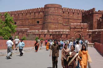 AGR Agra - Agra Fort Amar Singh Gate in massive red sandstone 3008x2000