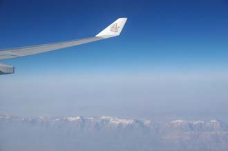 THR Iran - Zagros mountain range from aircraft with Emirates Airlines aircraft wing 01 3008x2000