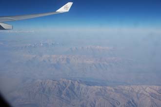 THR Iran - Zagros mountain range from aircraft with Emirates Airlines aircraft wing 02 3008x2000