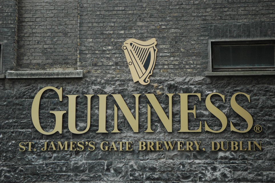 DUB Dublin - Guinness Storehouse and Brewery logo at entrance gate 3008x2000