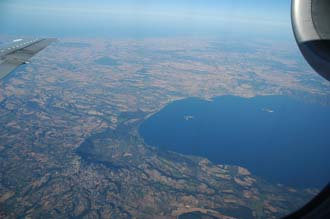 FCO Rome - Lago di Bolsena lake from aircraft 3008x2000