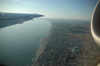 FCO Rome - Lido di Ostia from aircraft 3008x2000