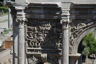FCO Rome - Roman Forum Romanum - Arco di Settimio Severo or Arch of Septimus Severus detail 01 3008x2000