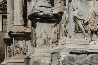 FCO Rome - Roman Forum Romanum - Arco di Settimio Severo or Arch of Septimus Severus detail 02 3008x2000