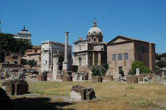 FCO Rome - Roman Forum Romanum - Curia with Chiesa di San Luca e Santa Martina and Vittoriano 01 3008x2000