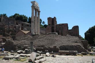 FCO Rome - Roman Forum Romanum - Tempio di Castore e Polluce with Tempio di Augusto 3008x2000