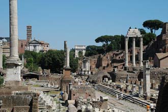 FCO Rome - Roman Forum Romanum - panorama 3008x2000