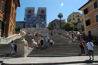 FCO Rome - Piazza di Spagna and Spanish Steps with Trinita dei Monti church 01 3008x2000