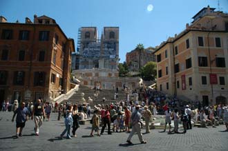 FCO Rome - Piazza di Spagna and Spanish Steps with Trinita dei Monti church 02 3008x2000