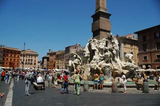 FCO Rome - Piazza Navona with Berninis masterpiece Fontana dei Quattro Fiumi fountain 01 3008x2000