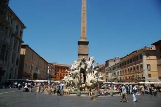 FCO Rome - Piazza Navona with Berninis masterpiece Fontana dei Quattro Fiumi fountain 03 3008x2000