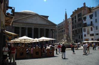 FCO Rome - Piazza della Rotonda with fountain and Pantheon 02 3008x2000