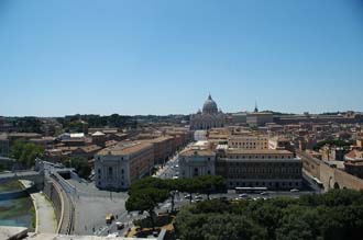 FCO Rome - Piazza Pia and St Peters Basilica view from Castel Sant Angelo 03 3008x2000