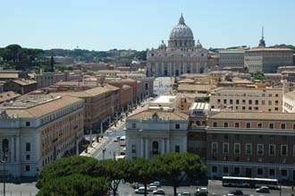 FCO Rome - St Peters Basilica view from Castel Sant Angelo 02 3008x2000