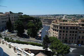 FCO Rome - view from the terraces of the Vittoriano on Via del Teatro di Marcello 3008x2000