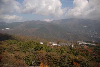 NRT Hakone - panorama view from cable-car or ropeway between Soun-zan and Owakudani 3008x2000