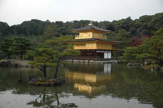 KIX Kyoto - Kinkaku-ji or Golden Temple with garden and lake 3008x2000
