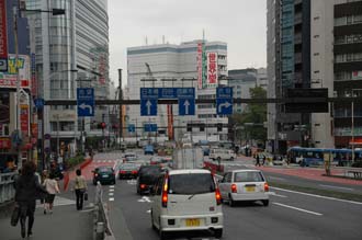 NRT Shinjuku Tokyo - busy street scene near Metropolitan Government Offices Towers known as Tokyo Tocho 01 3008x2000
