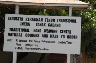 AMI Lombok Pringgasela traditional weaving village sign-board 3008x2000