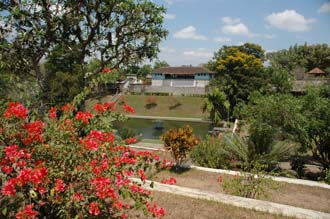 AMI Lombok Taman Narmada Park Water Palace hill pavilion with flowers 3008x2000