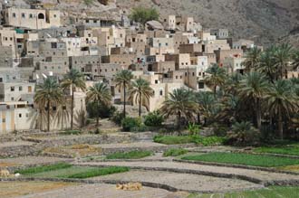 MCT Al-Jabal Akhdar mountains near Nizwa - remote village with fields 3008x2000